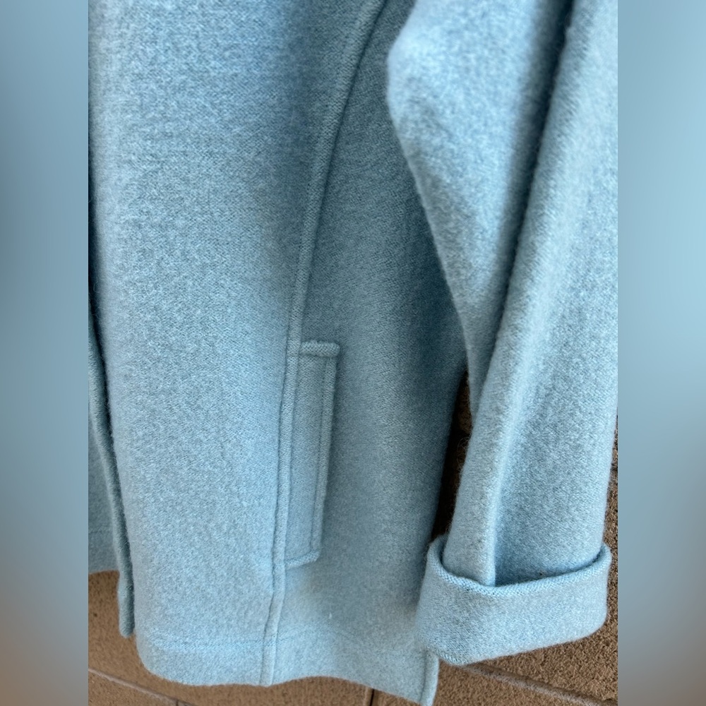 Norm Thompson Baby Blue Wool Coat - Picture 3 of 7